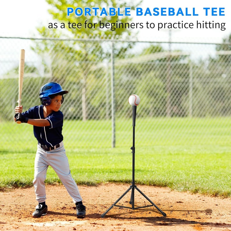 CEPHKY Store 3 in 1 Baseball Training Equipment, Baseball Pitching Machine | Baseball Tee | Soft Toss Training System, Height Adjustable Hitting Swing Trainer, Support Auto & Manual, Hold Up to 10 Balls - Image 2
